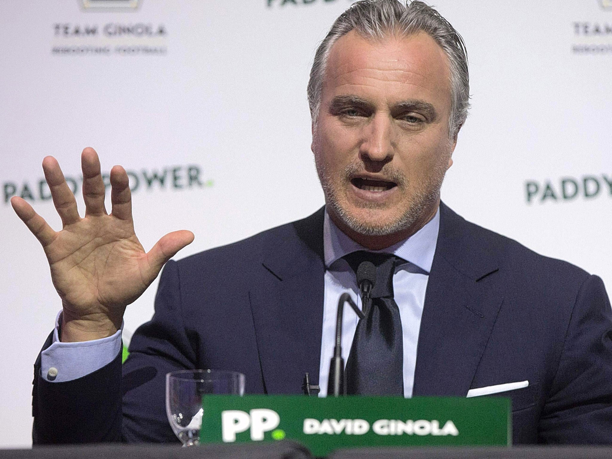 David Ginola announces his candidacy for the presidency of Fifa – backed by bookmaker Paddy Power