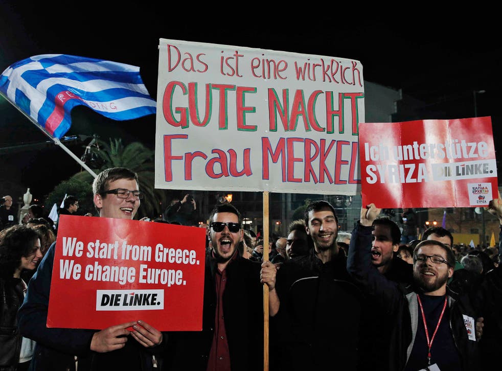 Angela Merkel's government is held in contempt by anti-austerity campaigners