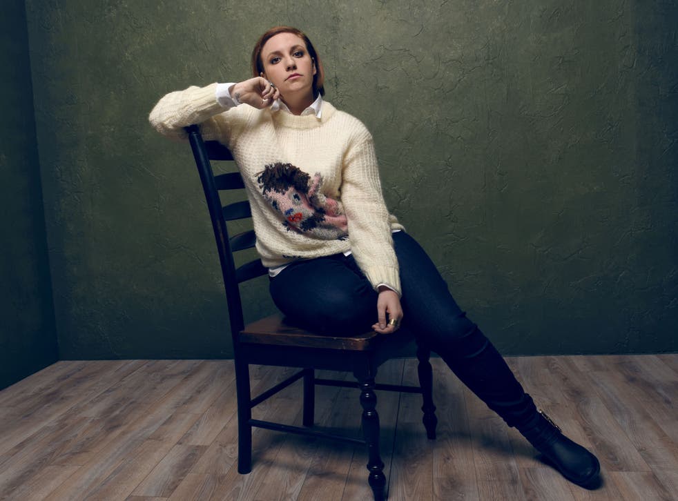 Lena Dunham posing for an official portrait at Sundance 2015