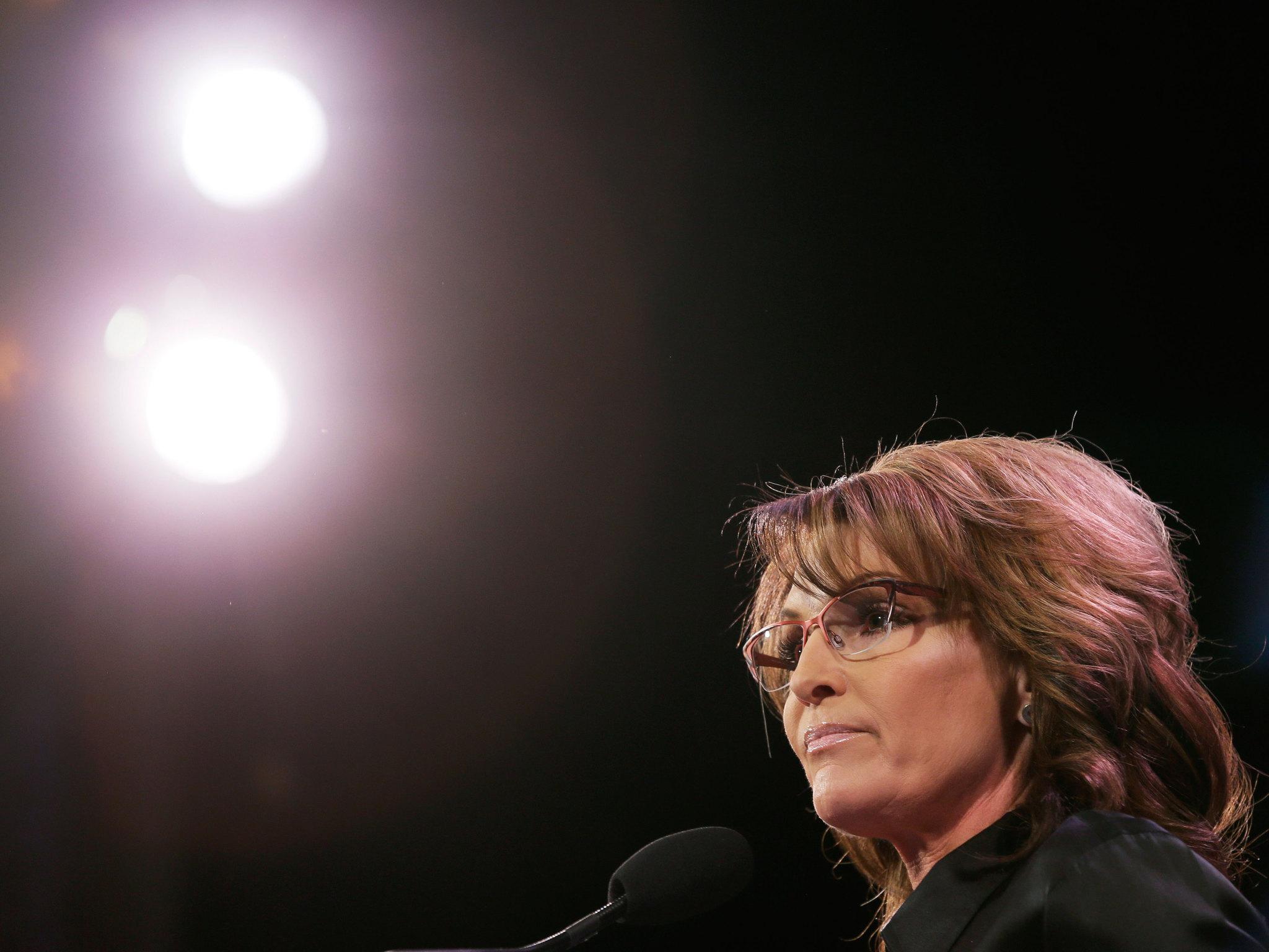 Sarah Palin speaks during the Freedom Summit in Iowa