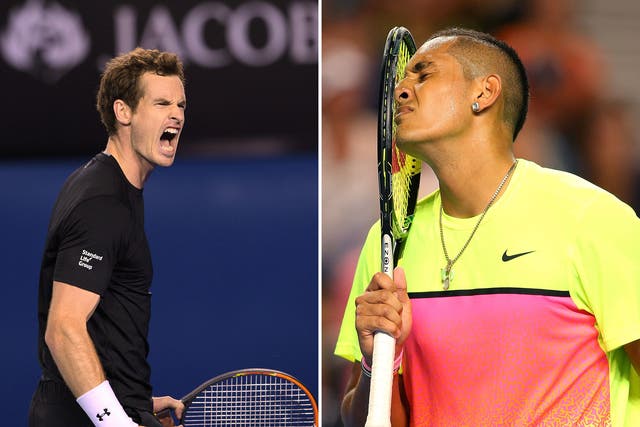 Andy Murray takes on Nick Kyrgios in the Australian Open quarter-finals