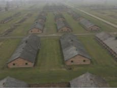 Chilling drone footage captures Auschwitz