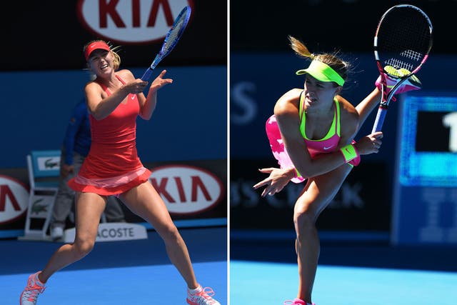 Mari Sharapova faces Eugenie Bouchard in the Australian Open quarter-finals