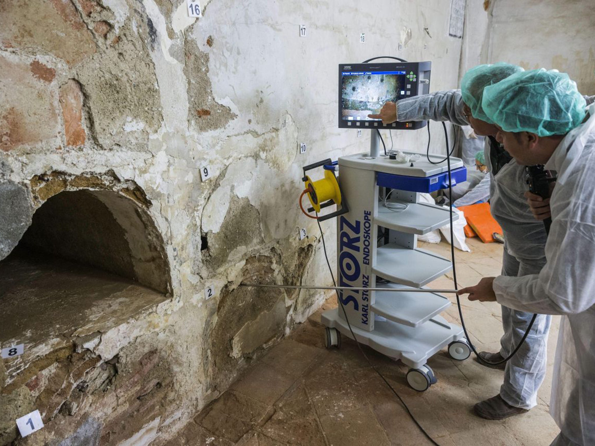 Experts use technology to search for the remains of Miguel de Cervantes in a Madrid convent (AFP)