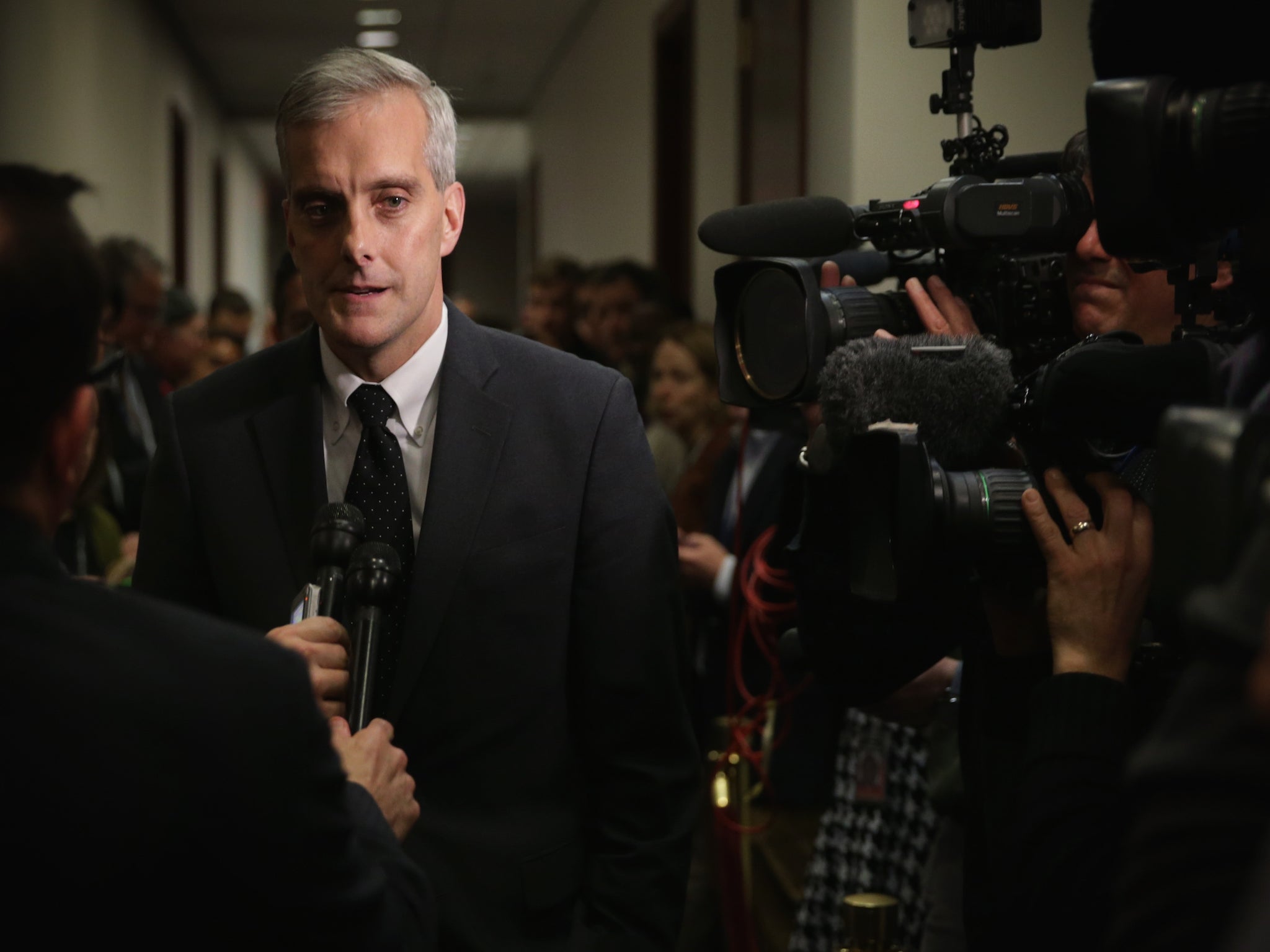 Mr Obama's chief of staff Denis McDonough named an American woman being held hostage by ISIS