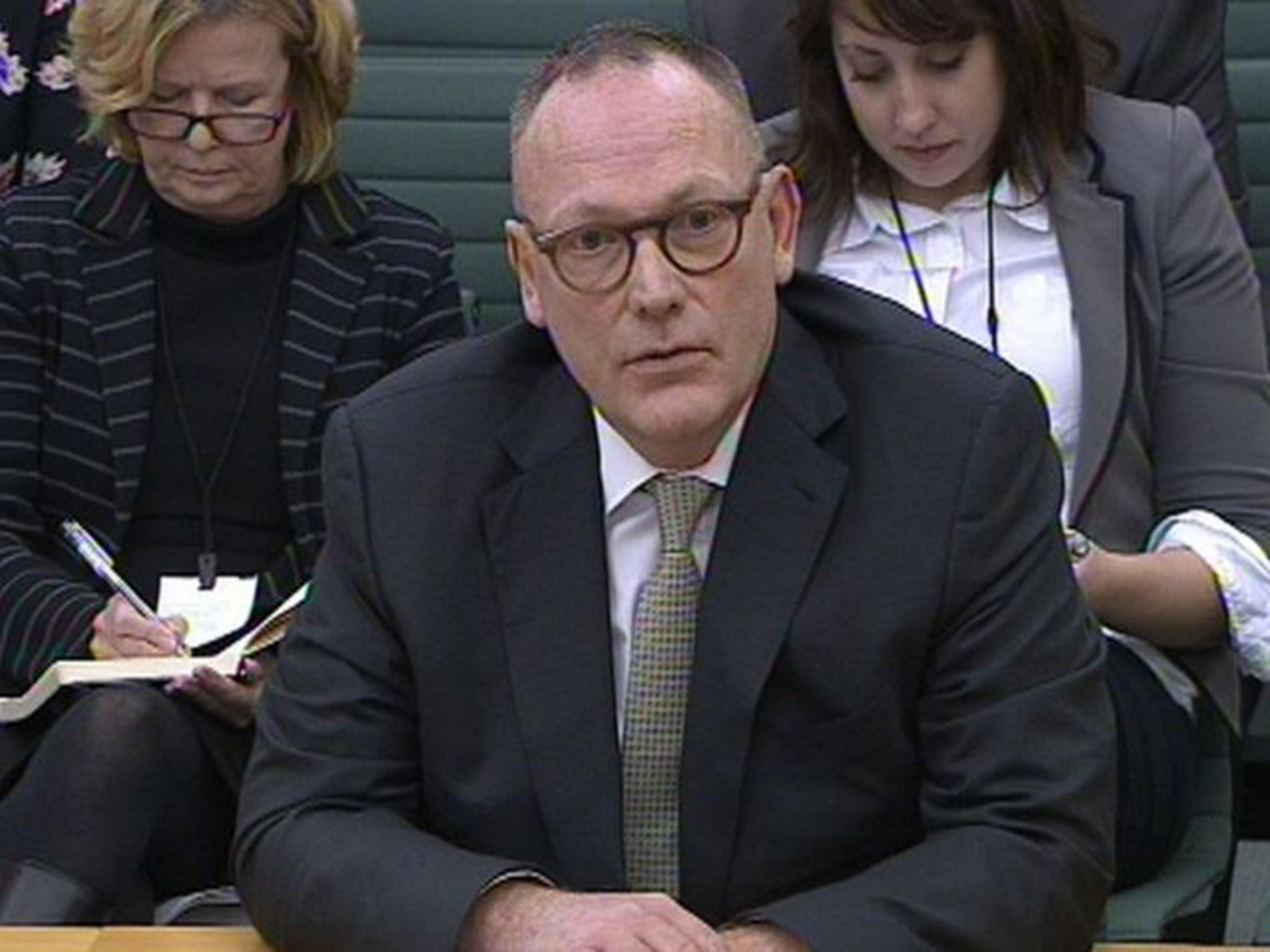 Ben Emmerson before the Home Affairs Select Committee yesterday, where breaches of confidence were raised (PA)