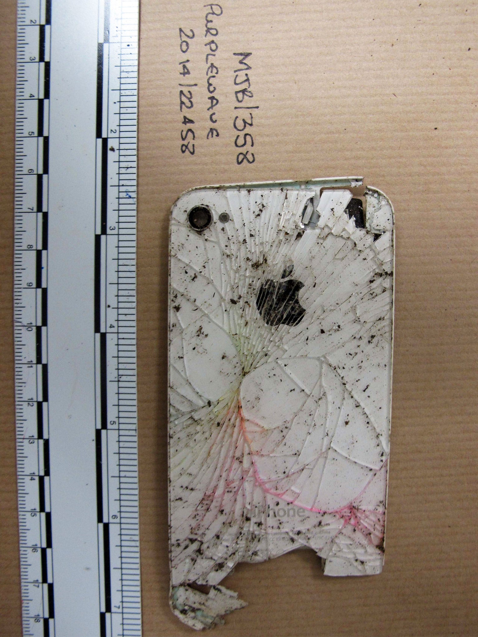 Alice's iPhone case was found under Arnis Zalkalns' back garden patio