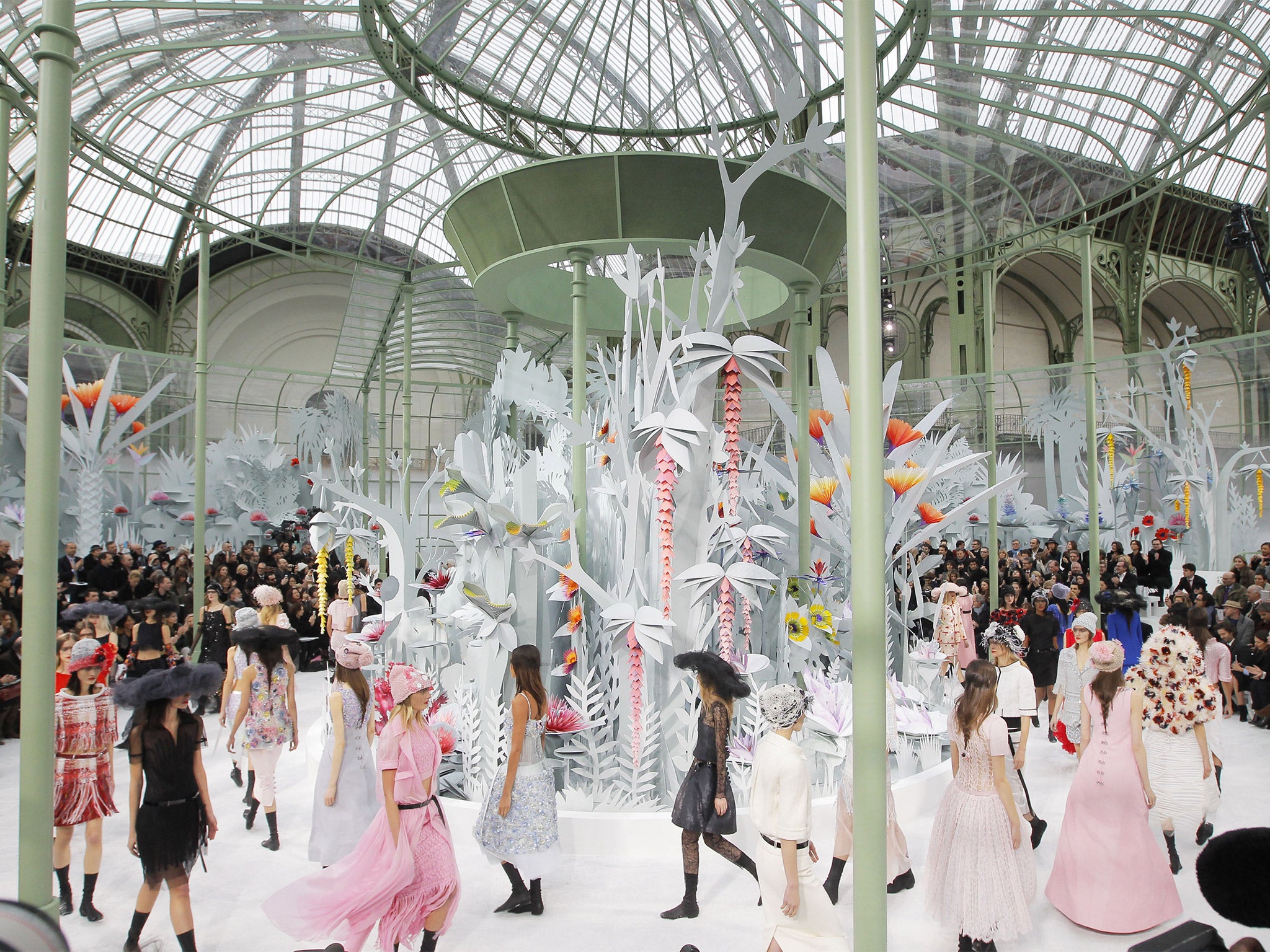 Chanel’s spring/summer haute couture show, staged in a Paris ‘garden’