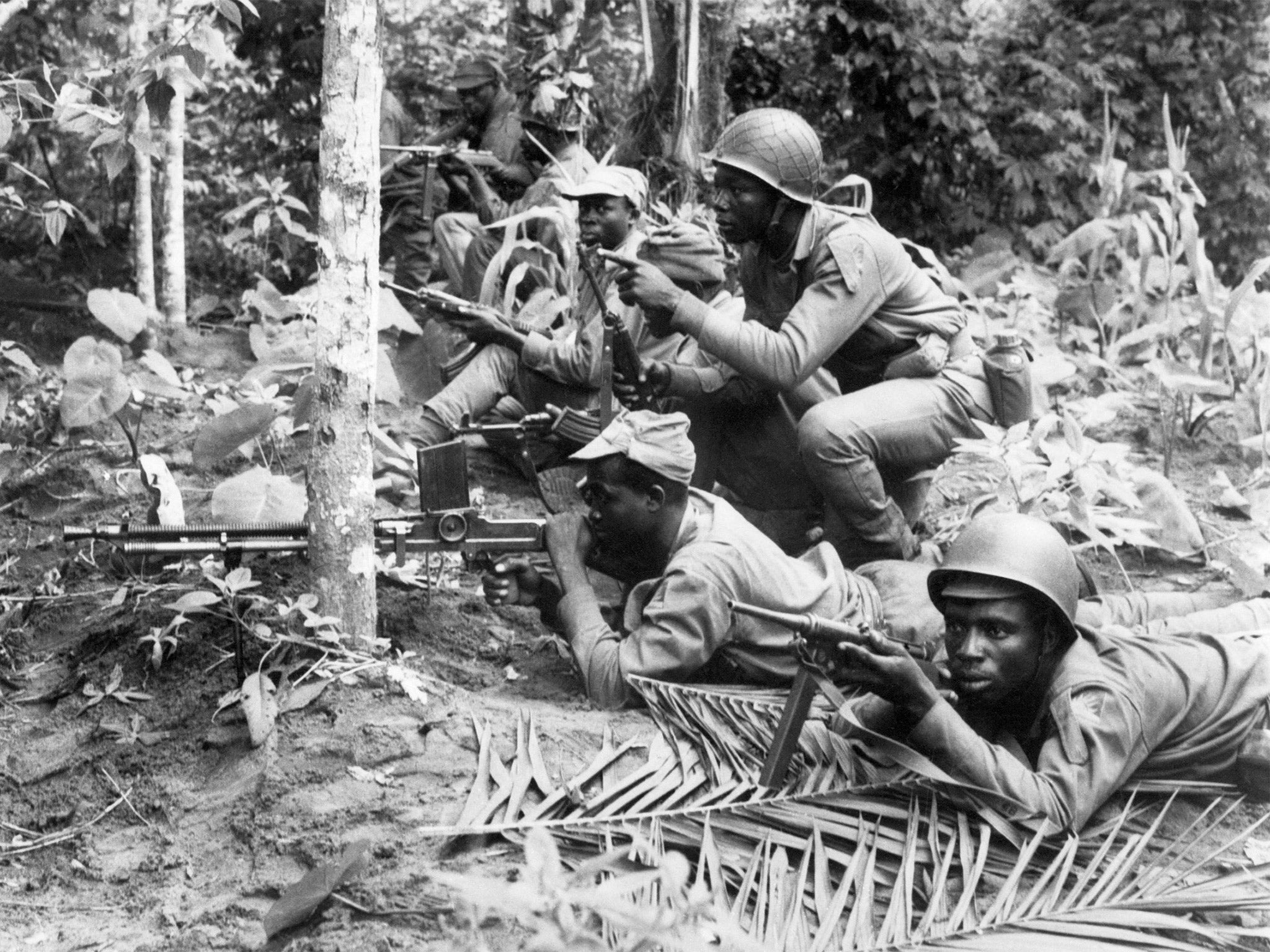 Biafran soldiers during Nigeria’s civil war in 1967 (Getty)