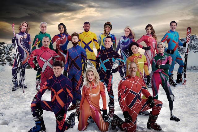 The sixteen celebrities taking part in The Jump 2015