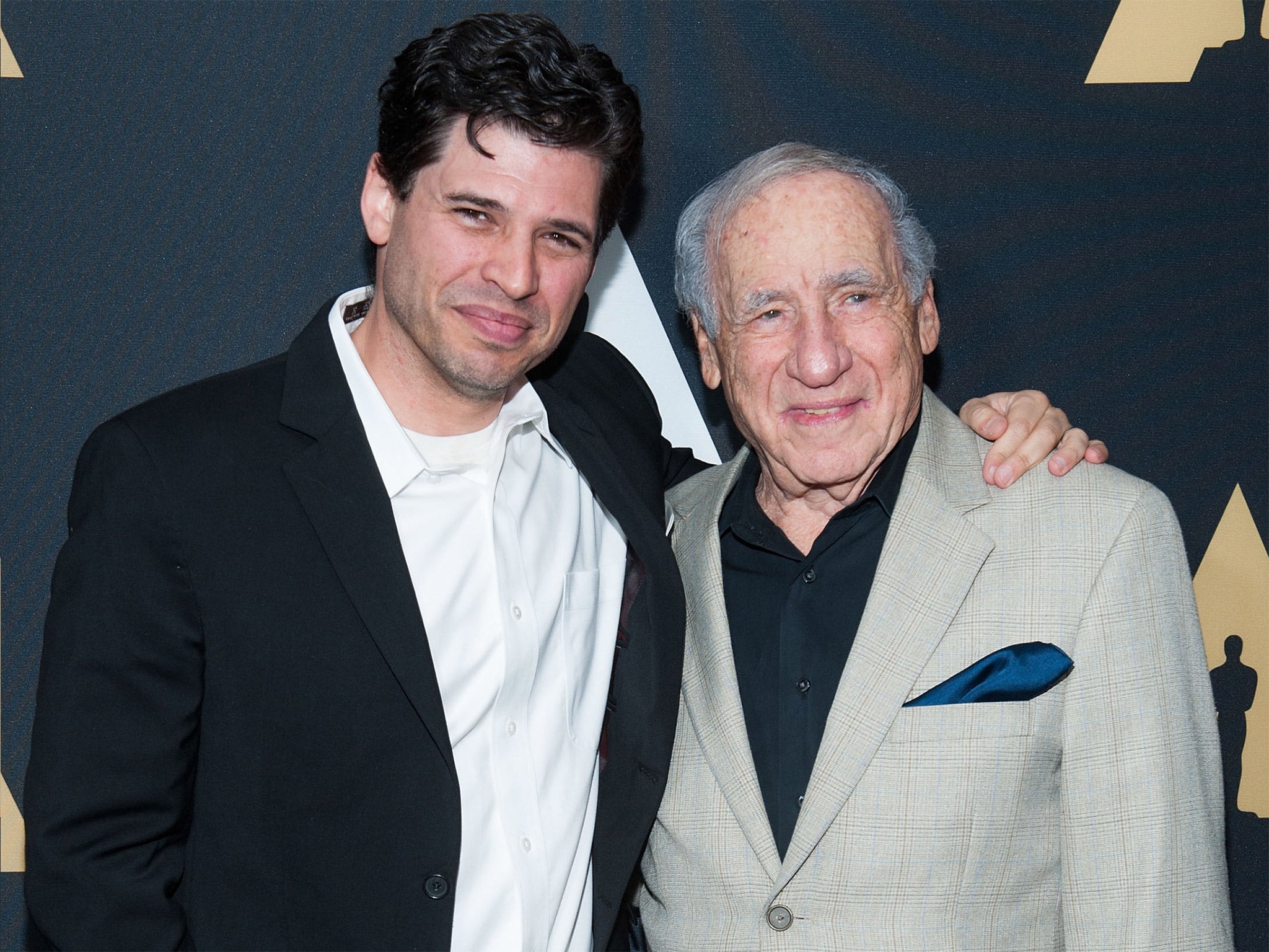 Max Brooks with his father - legendary comedy auteur Mel