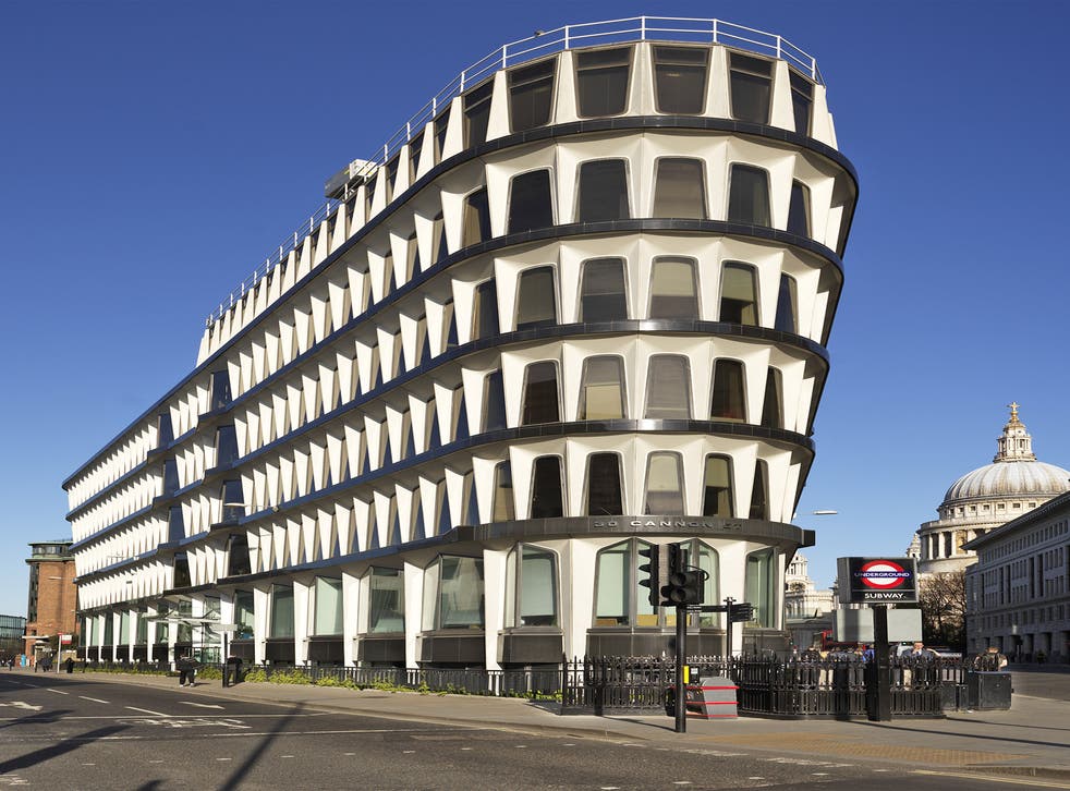 Credit Lyonnais, 30 Cannon Street, London, was the first building internationally to be fully clad in double-skinned panels of glass-fibre reinforced cement (GRC)