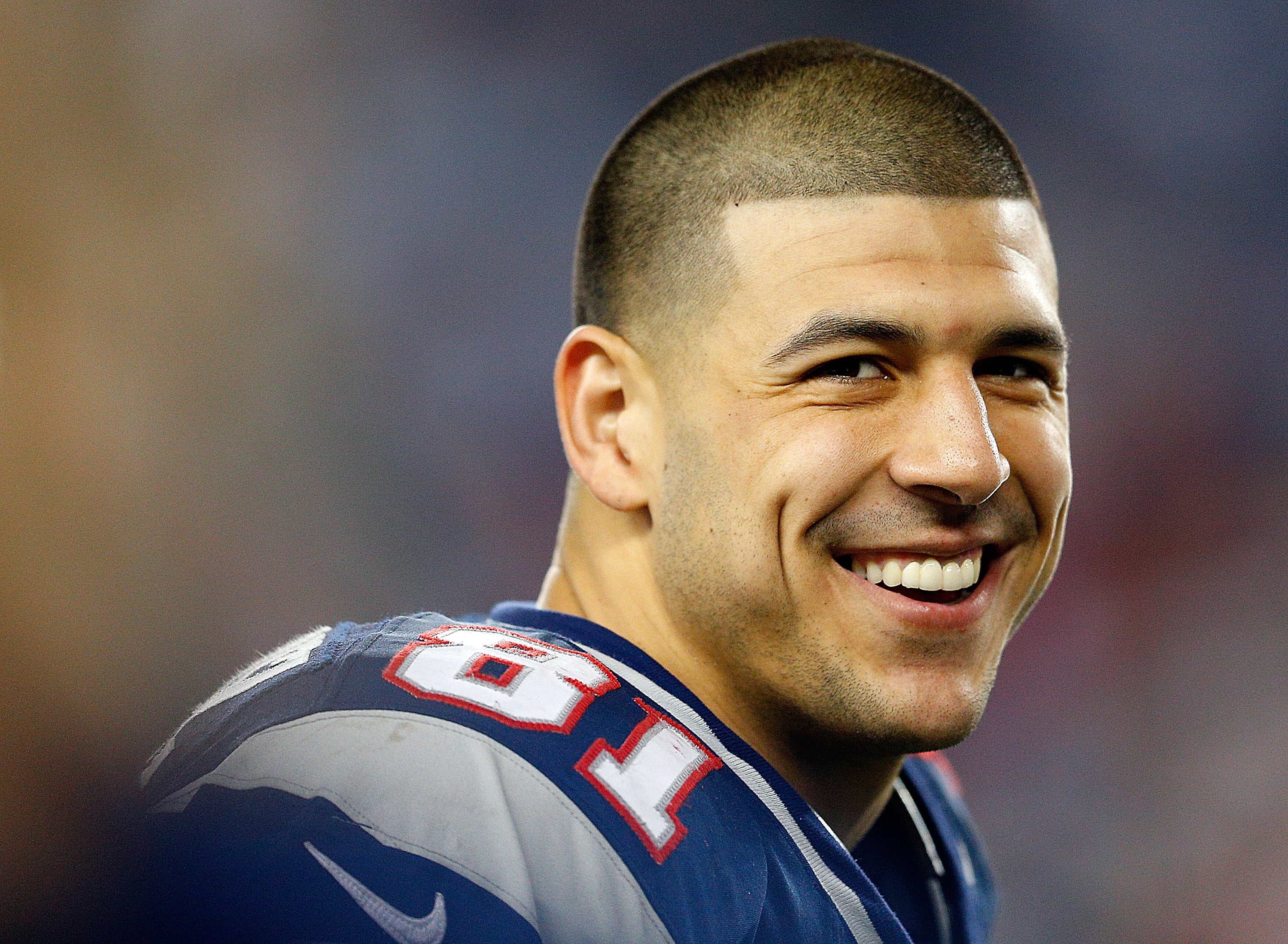 Aaron Hernandez during his time with the New England Patriots