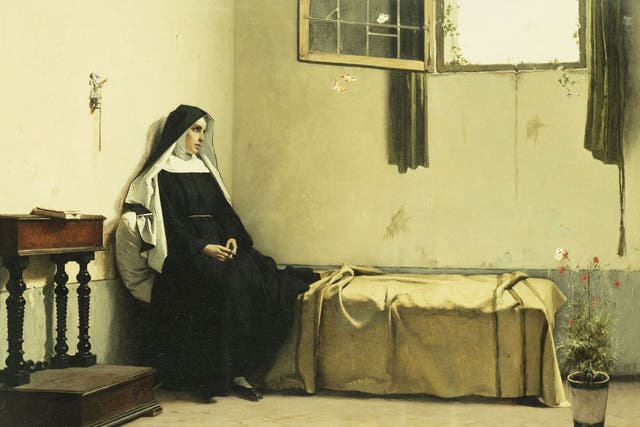 Shocking crimes: 19th-century French School painting, 'Meditation'