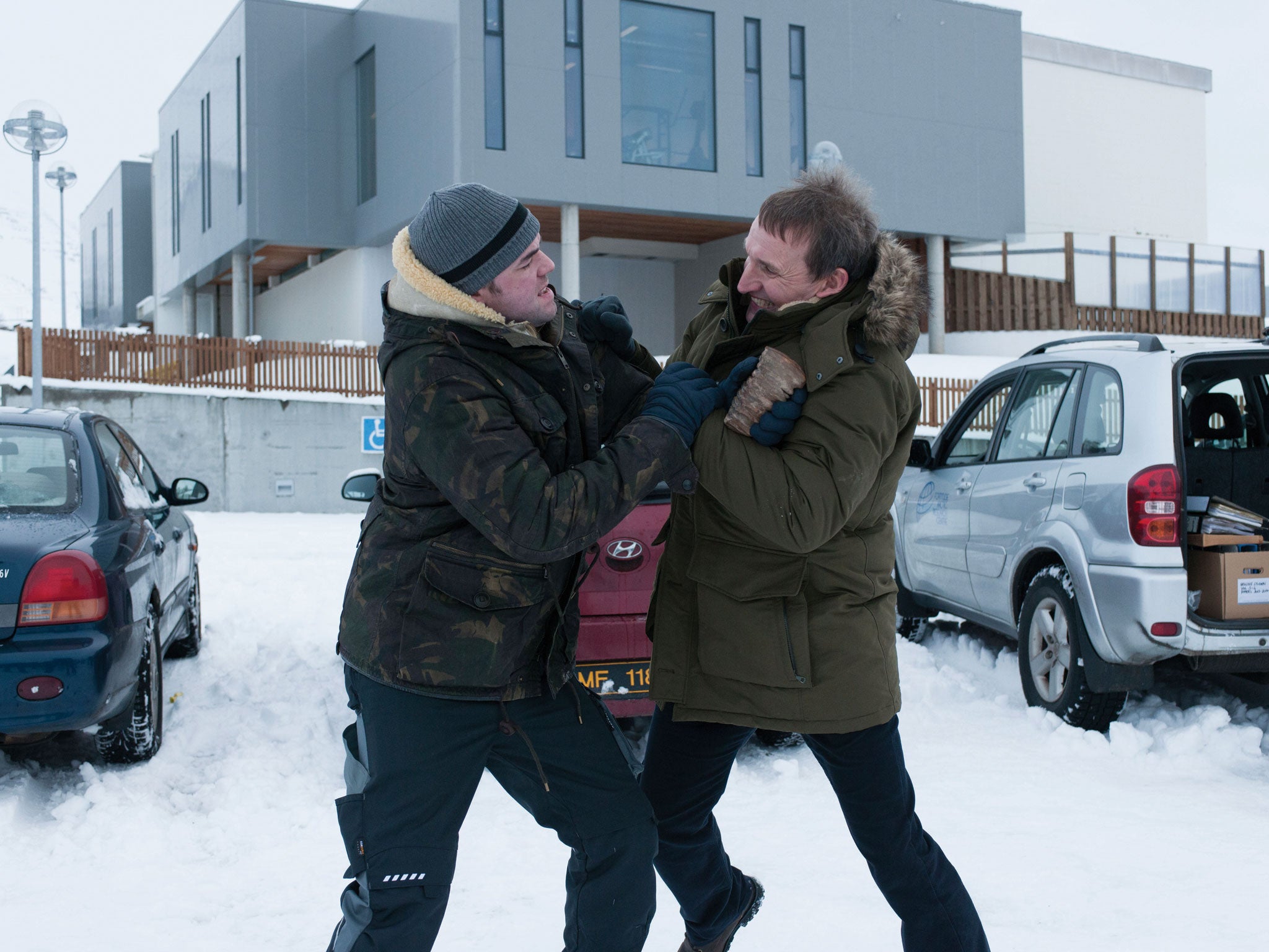 Cold case: Aaron McCusker and Christopher Eccleston in ‘Fortitude’