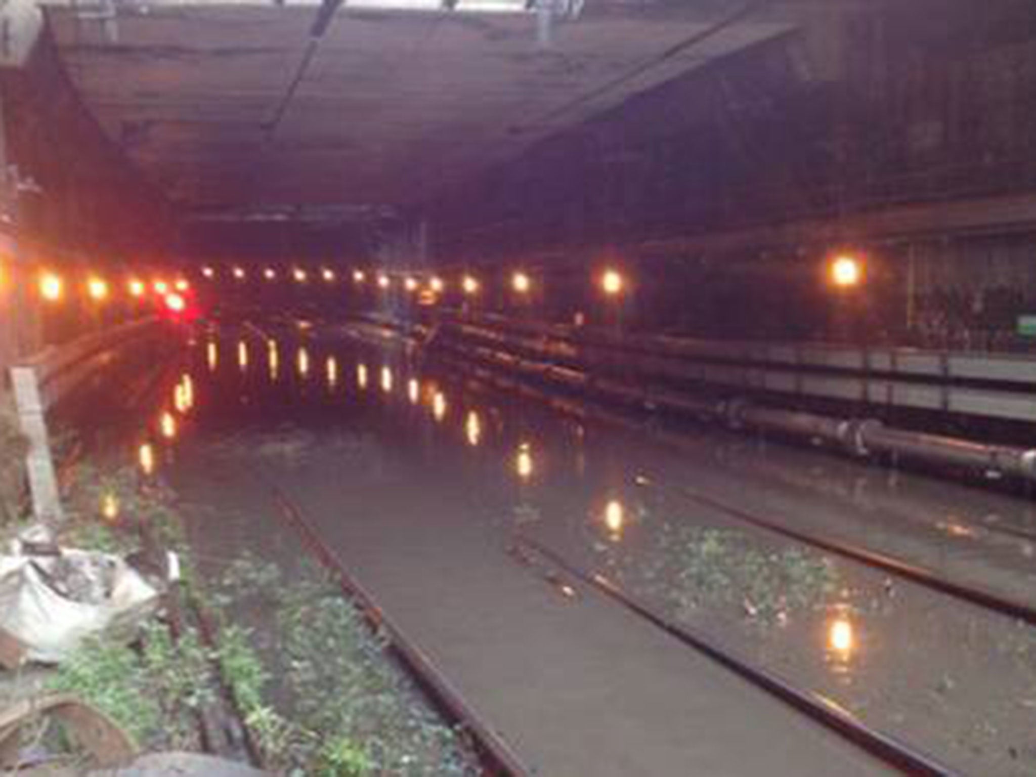 Network Rail say they had to pump more than a million litres of water from the tracks