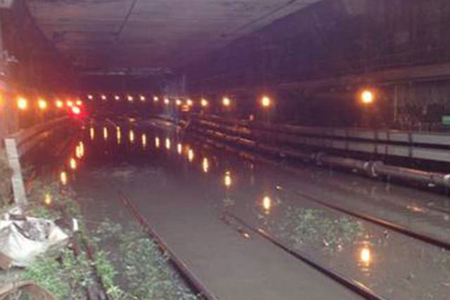 Network Rail say they had to pump more than a million litres of water from the tracks