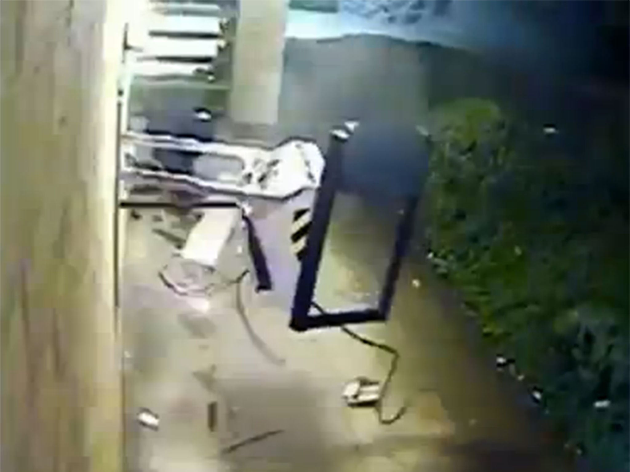 The gang used crowbars to force open the machines before pumping flammable gas inside