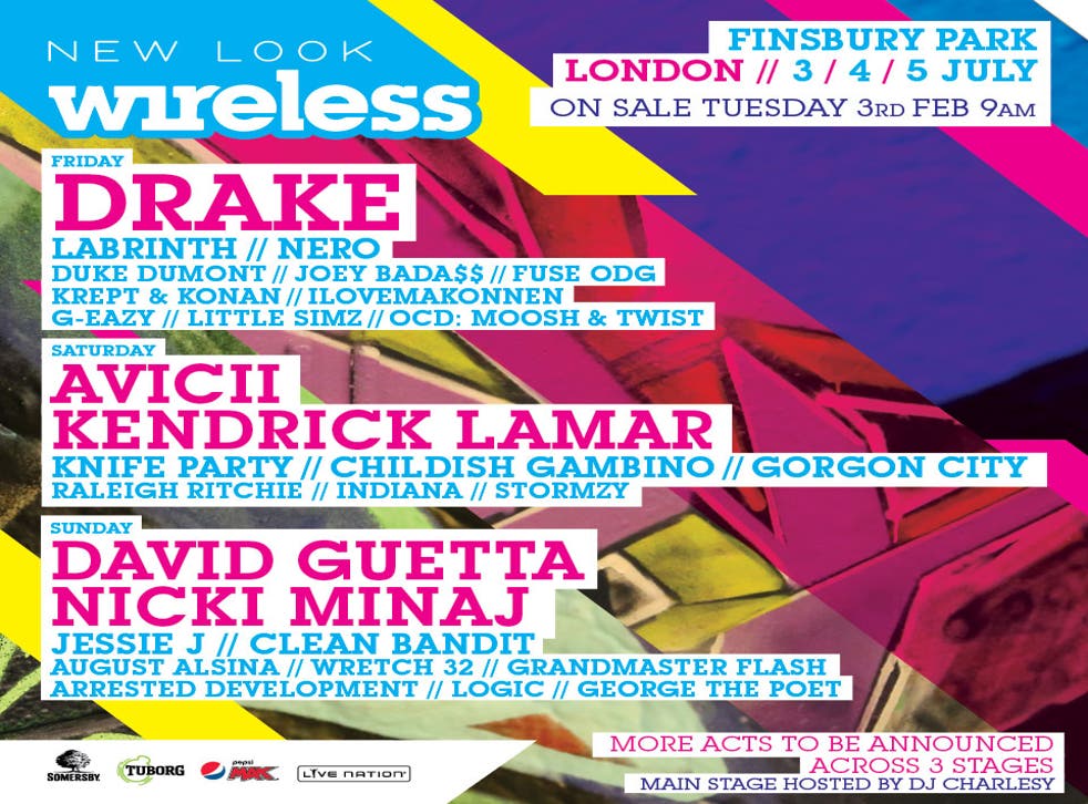 Wireless Festival 2015 Line Up Nicki Minaj Avicii And Drake Set To Perform The Independent The Independent