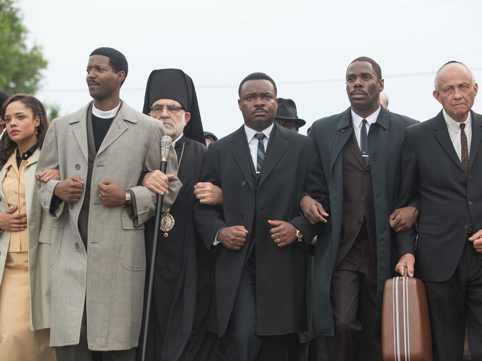 Tessa Thompson, Andre Holland, David Oyelowo and Colman Domingo in Selma (Photo credit: Atsushi Nishijima/© MMXIV Paramount Pictures)