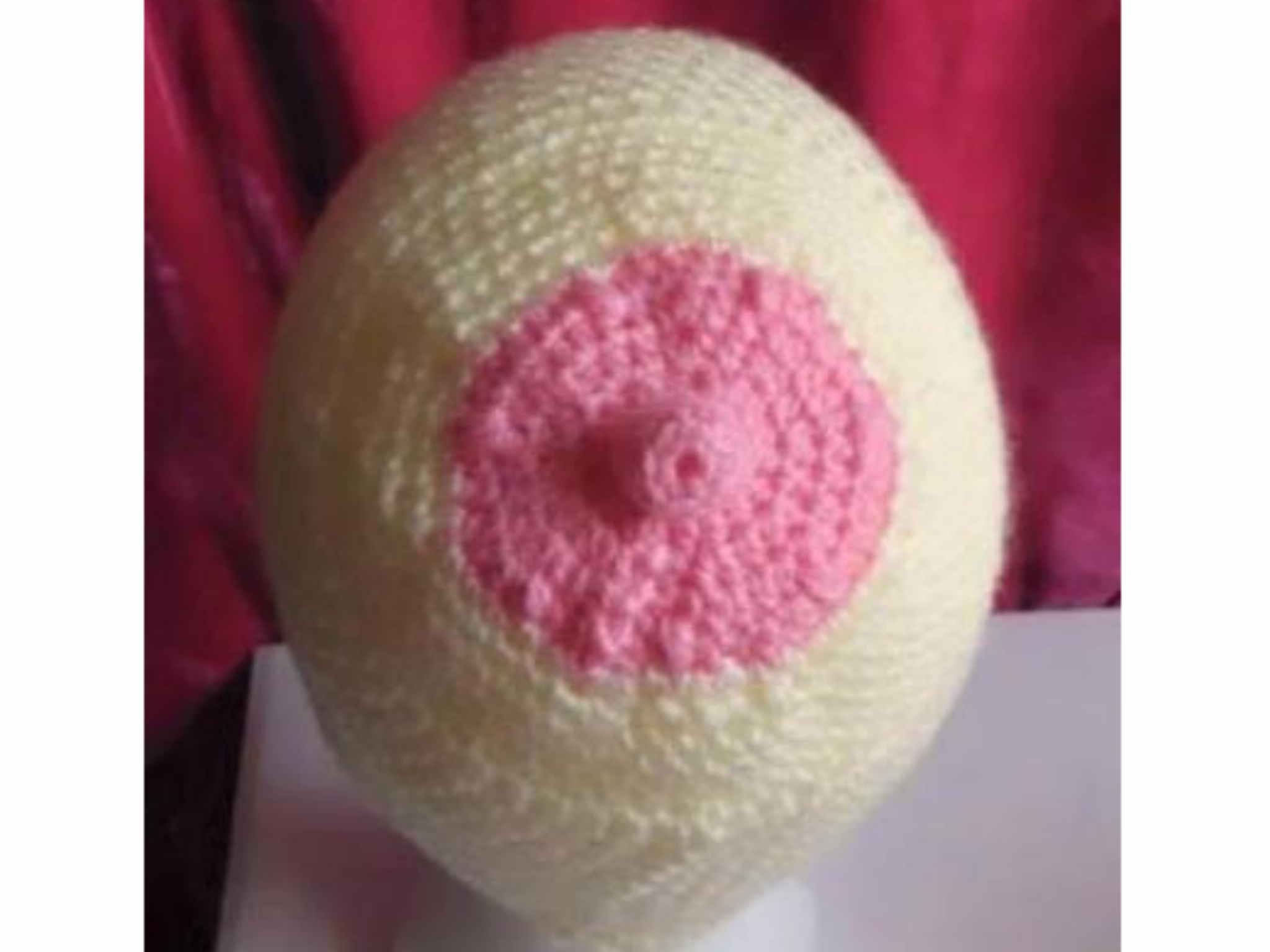 People have been knitting and buying 'booby cakes' in support of breast cancer sufferer