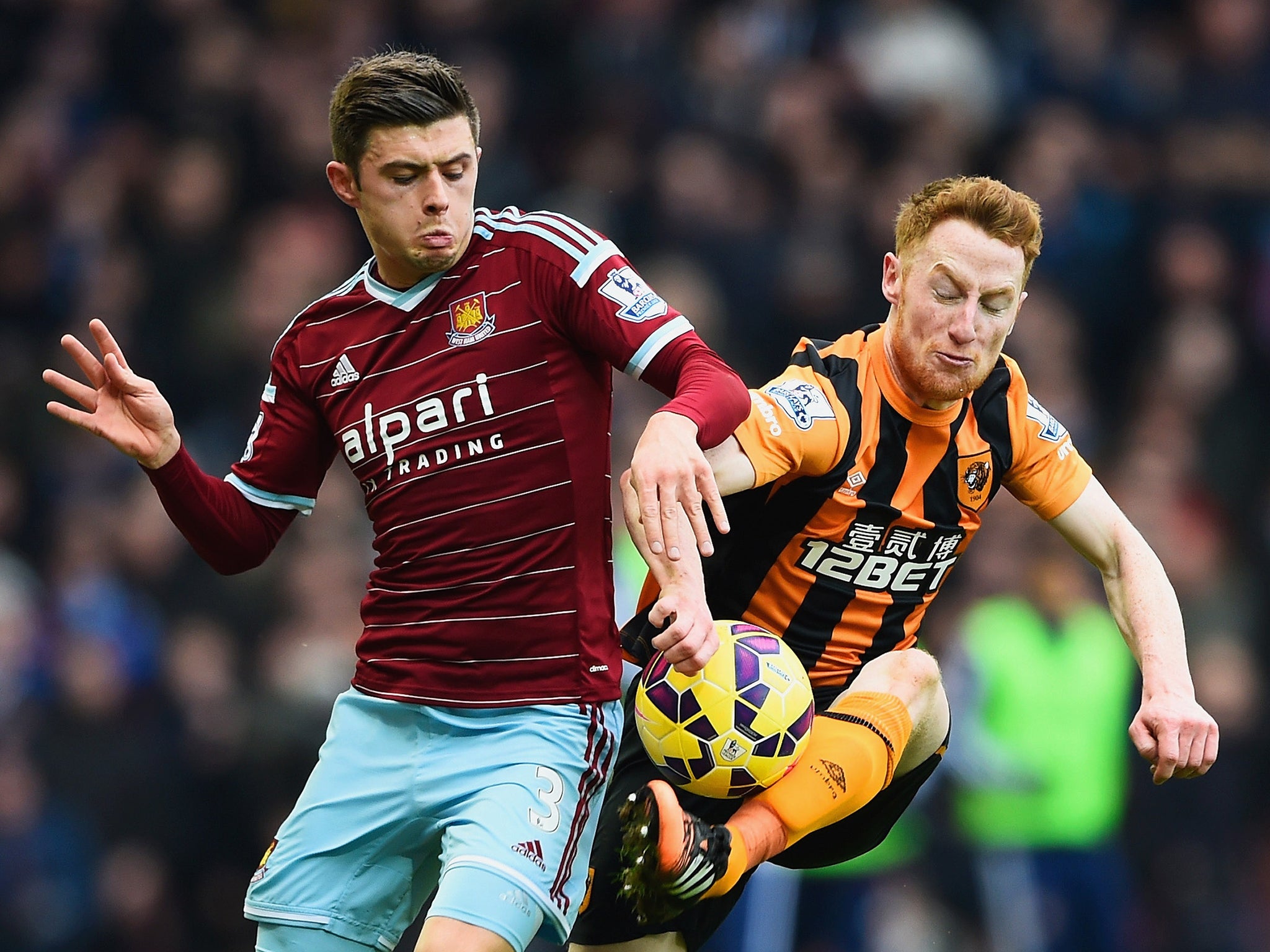 Aaron Cresswell in action for West Ham