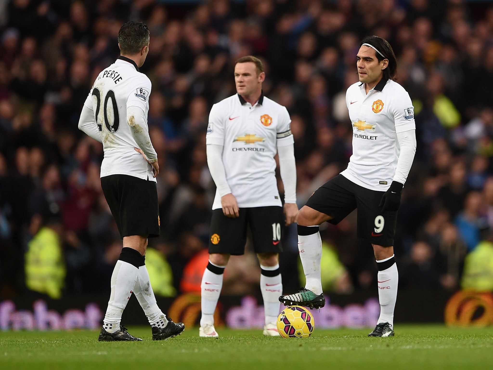 Robin van Persie, Wayne Rooney and Radamel Falcao