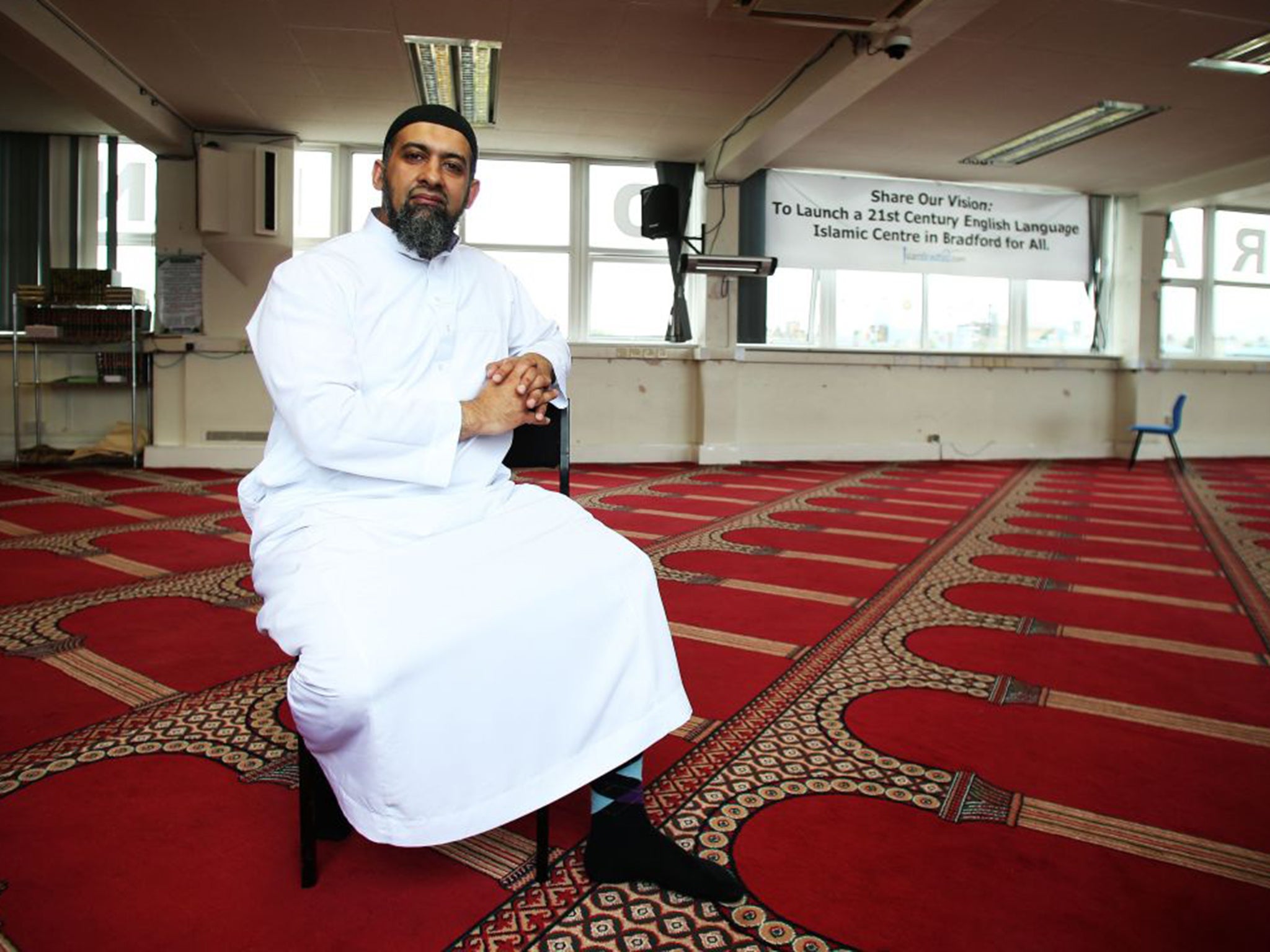 Alyas Karmani, a Bradford imam, says male role models ‘simply reinforce misogynistic views’ (AP)
