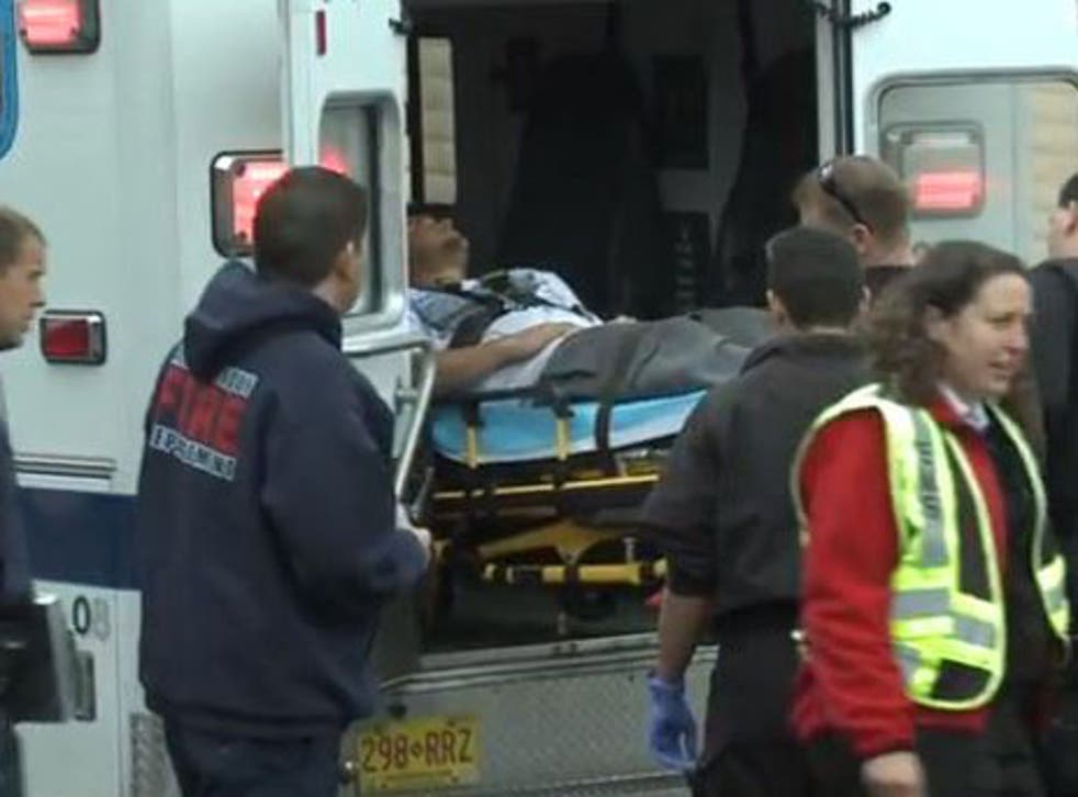 A man, believed to be the father of the child shooter, is taken to hospital (KRQE News 13)