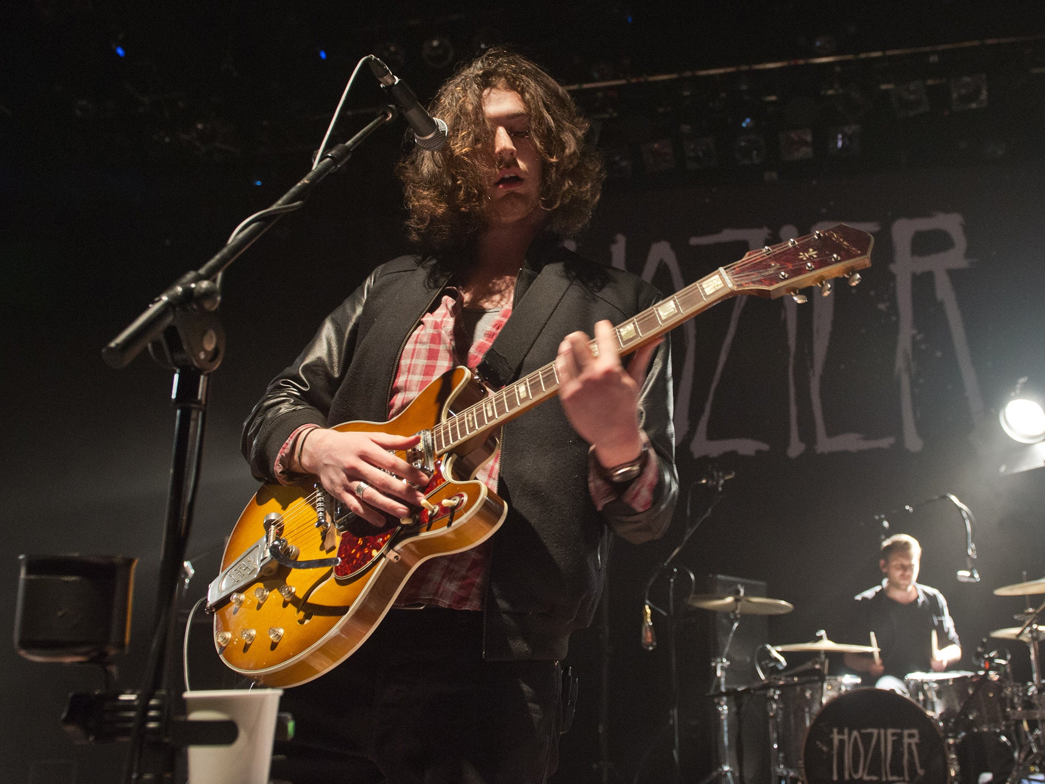 Hozier performing at the Shepherd's Bush Empire in London