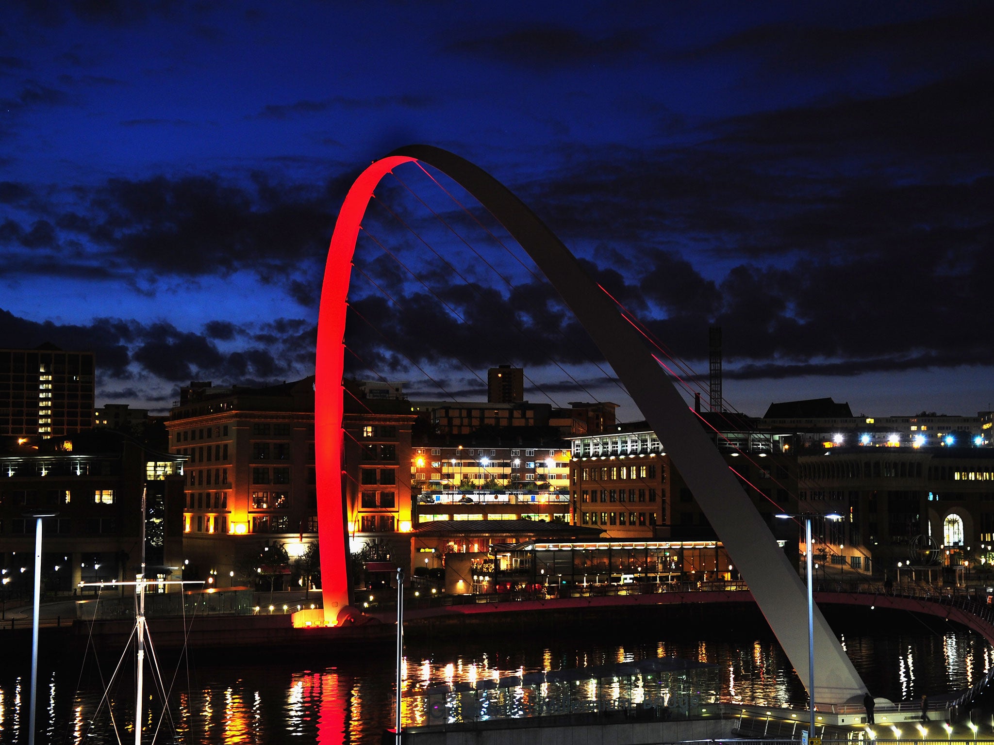 The Millennium Bridge in Newcastle: the North-east has more enterprise funding than anywhere else