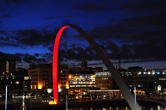 The Millennium Bridge in Newcastle: the North-east has more enterprise funding than anywhere else 