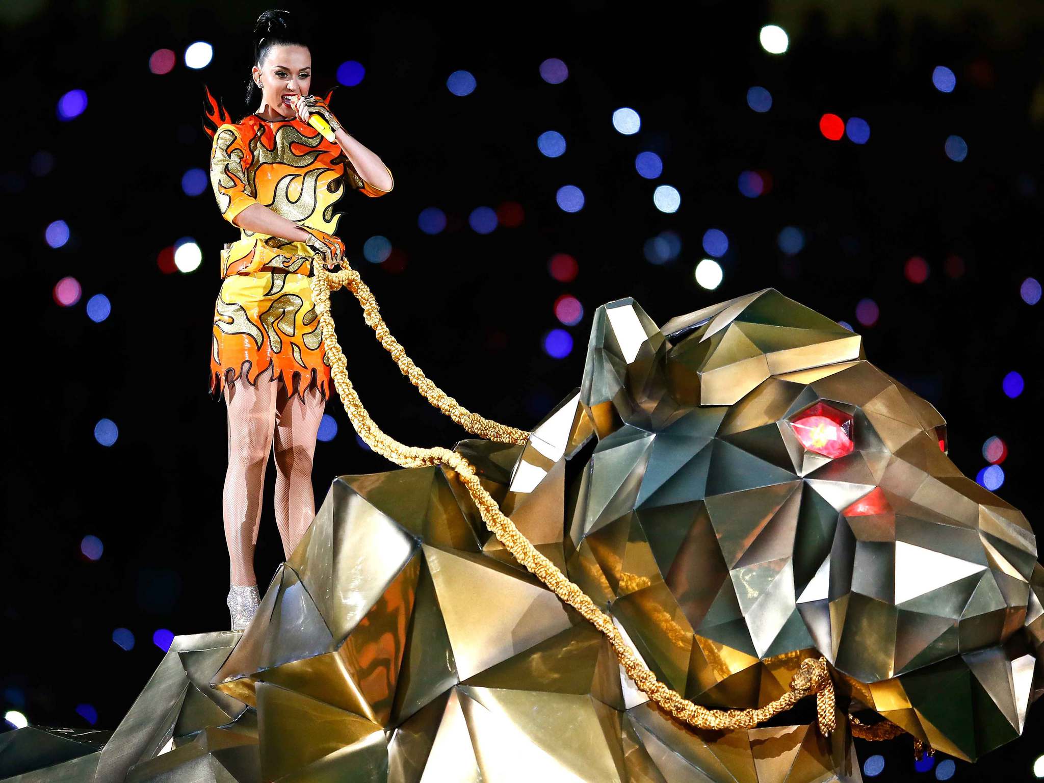 See All of Katy Perry's Super Bowl Outfits by Jeremy Scott