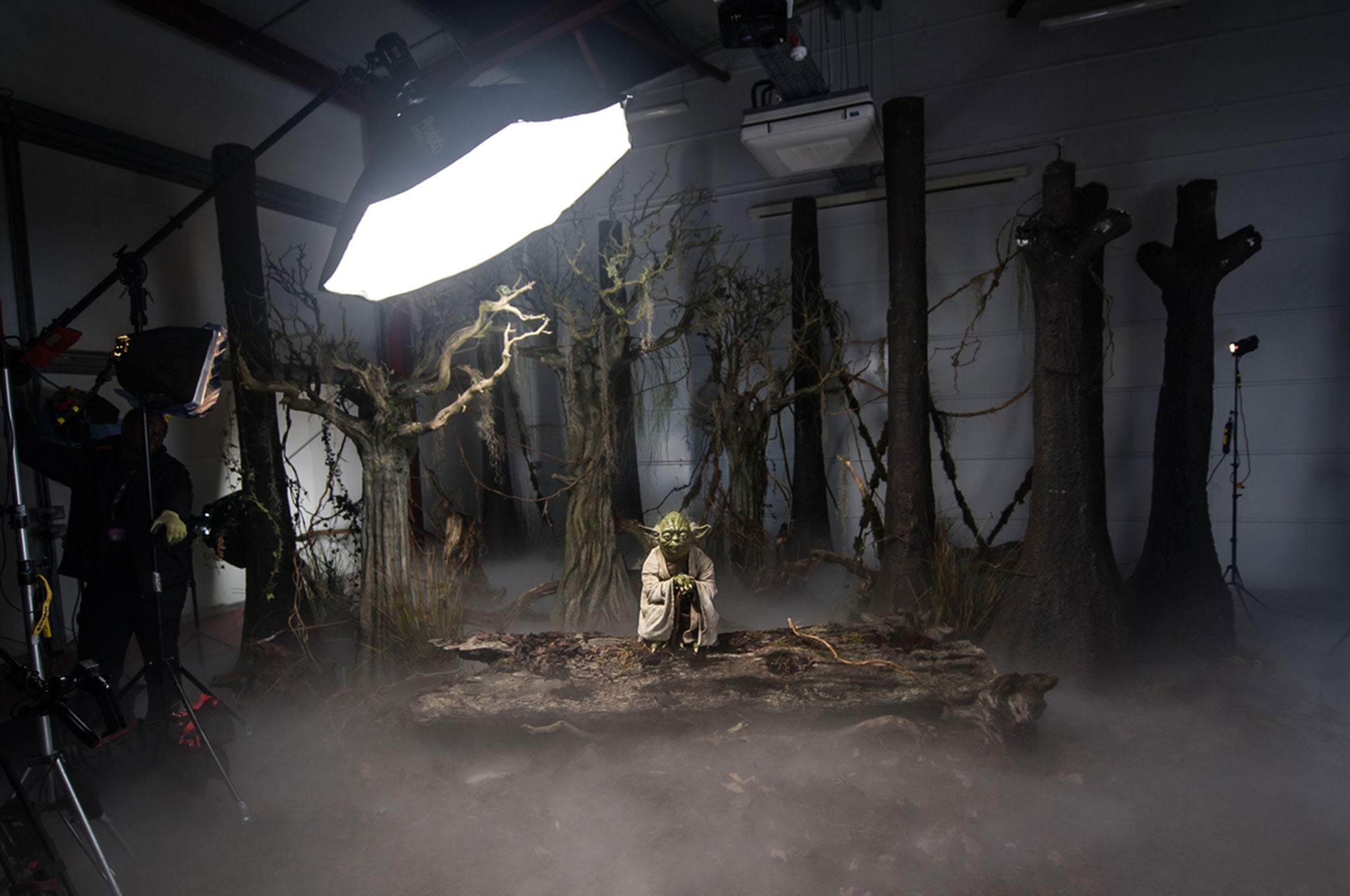 Yoda, the first wax figure destined for the new Madame Tussauds Star Wars experience, is revealed
