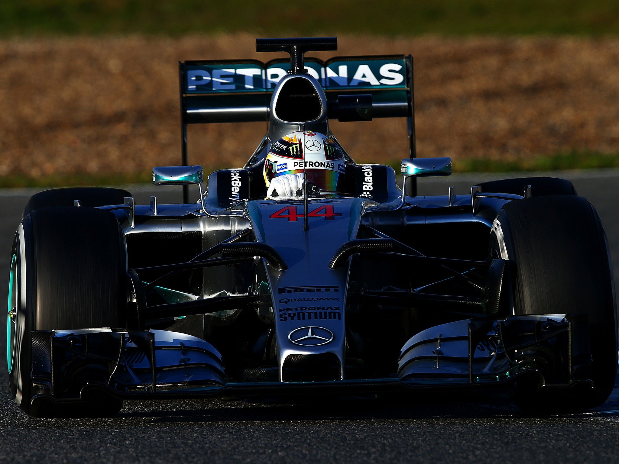 Hamilton completed 91 laps on his first day of pre-season testing