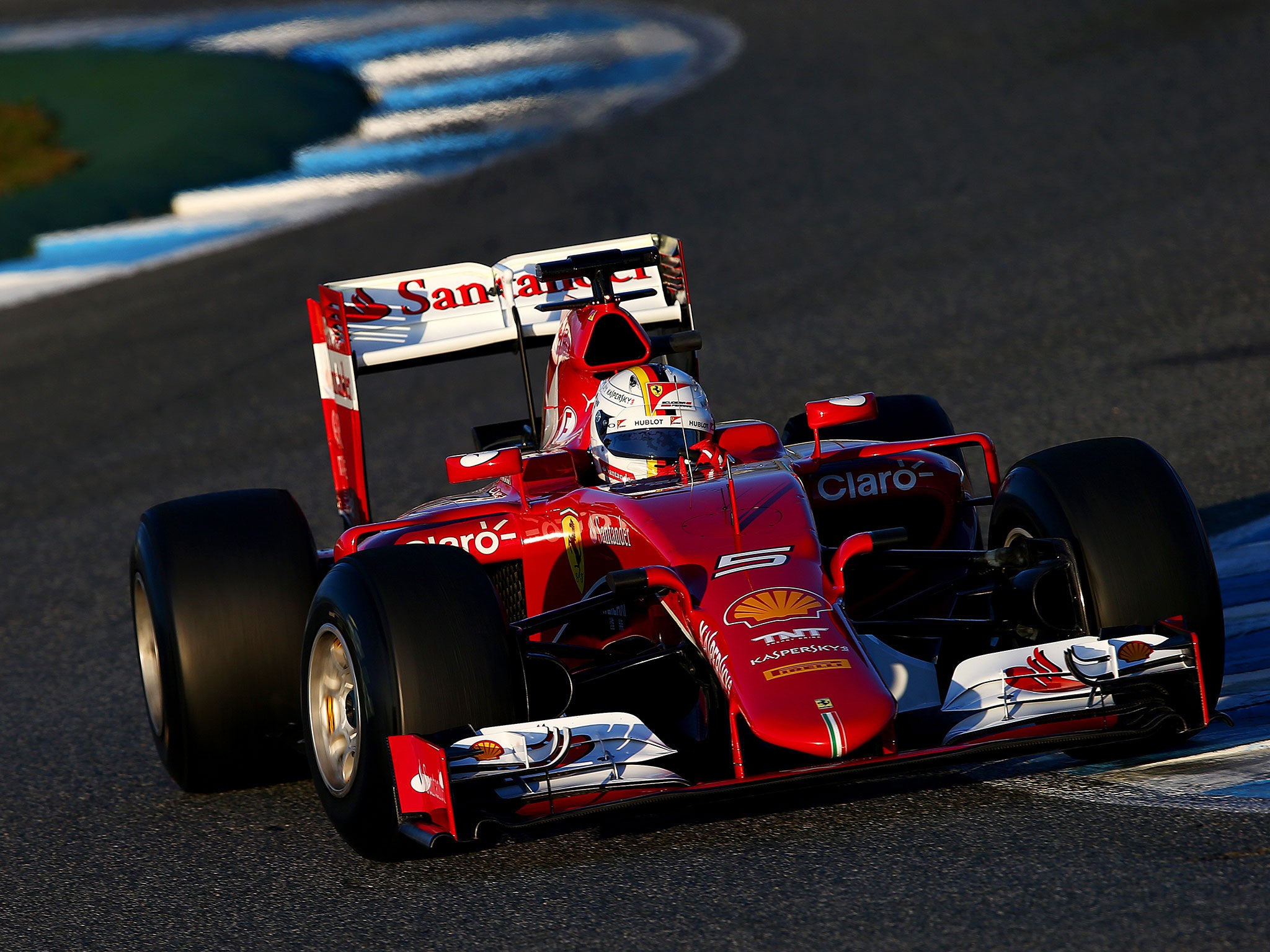 Sebastian Vettel was fastest on the first two days of pre-season testing in Jerez