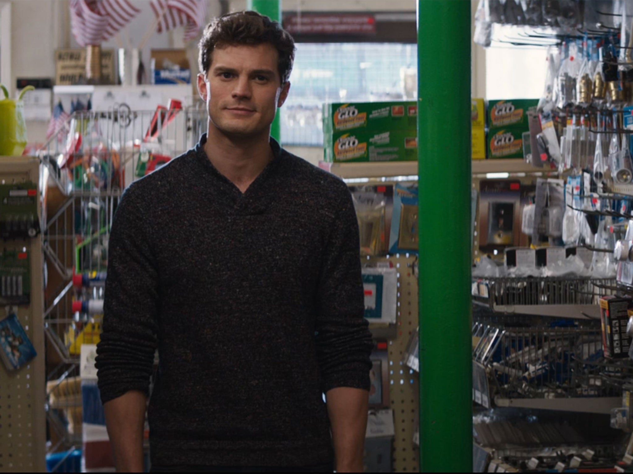 Christian Grey surprises Anastasia Steele in Fifty Shades of Grey