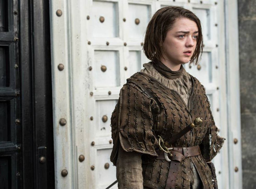 Maisie Williams prepares to enter the House of Black and White as Arya Stark in Game of Thrones season five