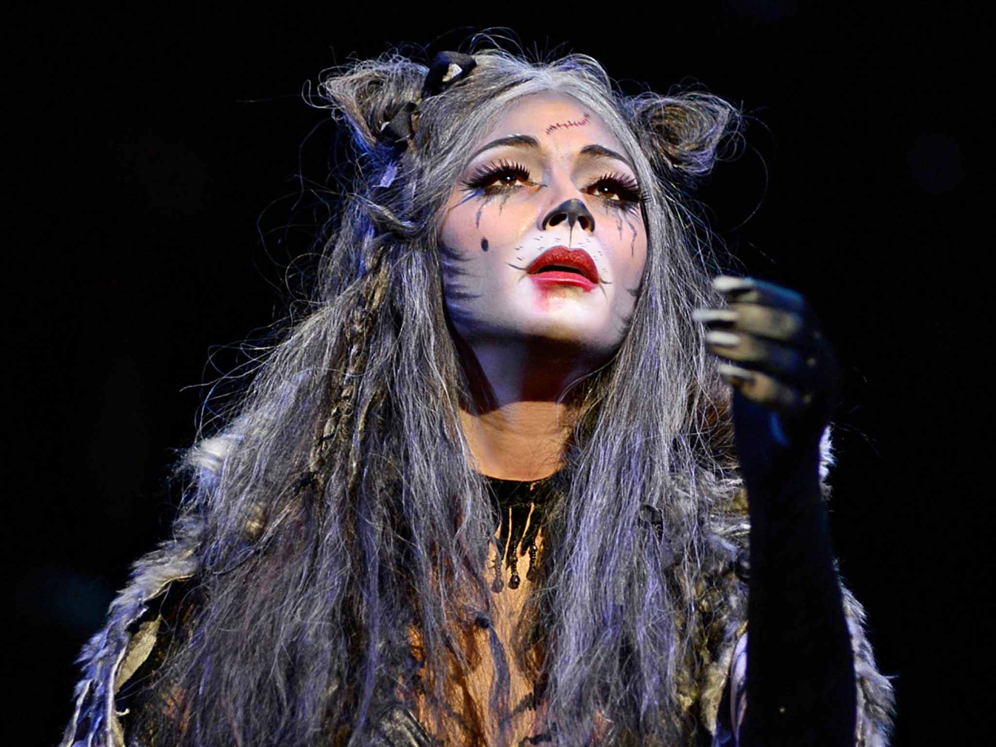 Purrfect: Nicole Sherzinger as Grizabella in the revived 'Cats’. 'A drop-dead stunning presence,' said this newspaper’s reviewer