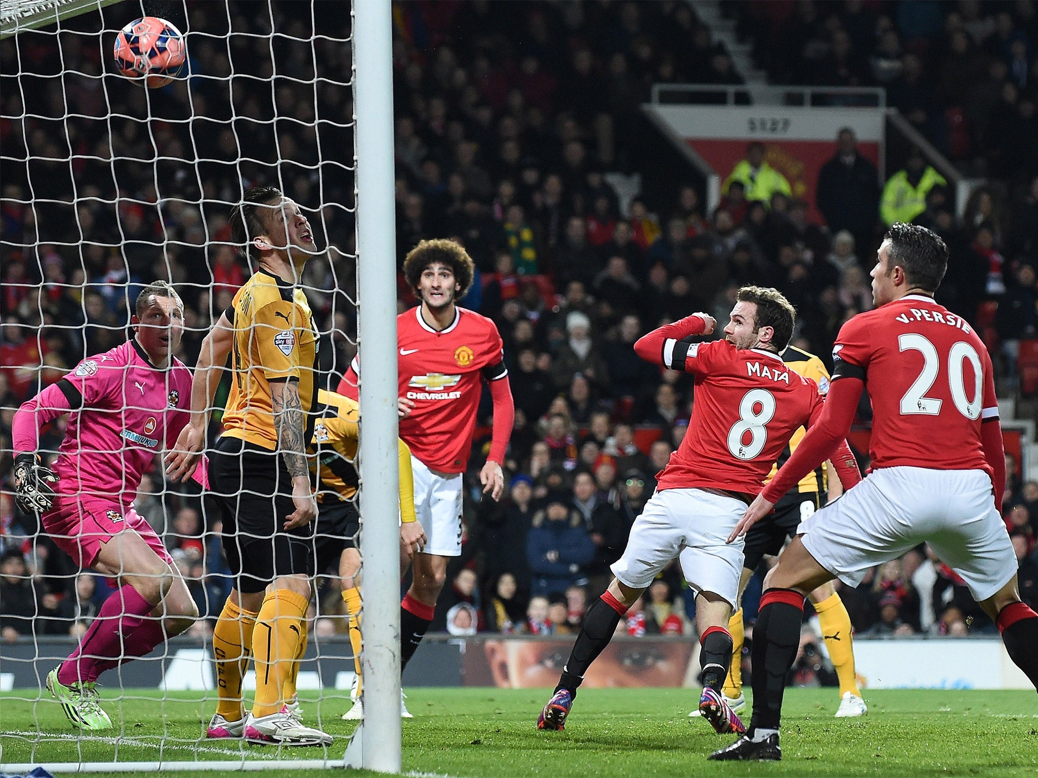 Juan Mata eased the home fans' nerves after 25 minutes (Getty)