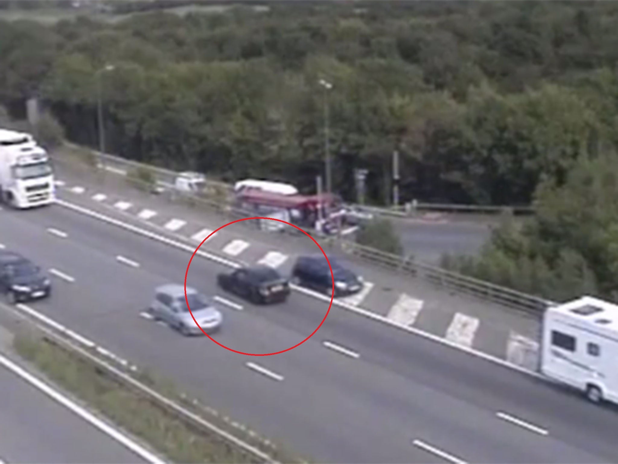Kent Police have released CCTV footage of a man driving the wrong way for nine miles along the M25.