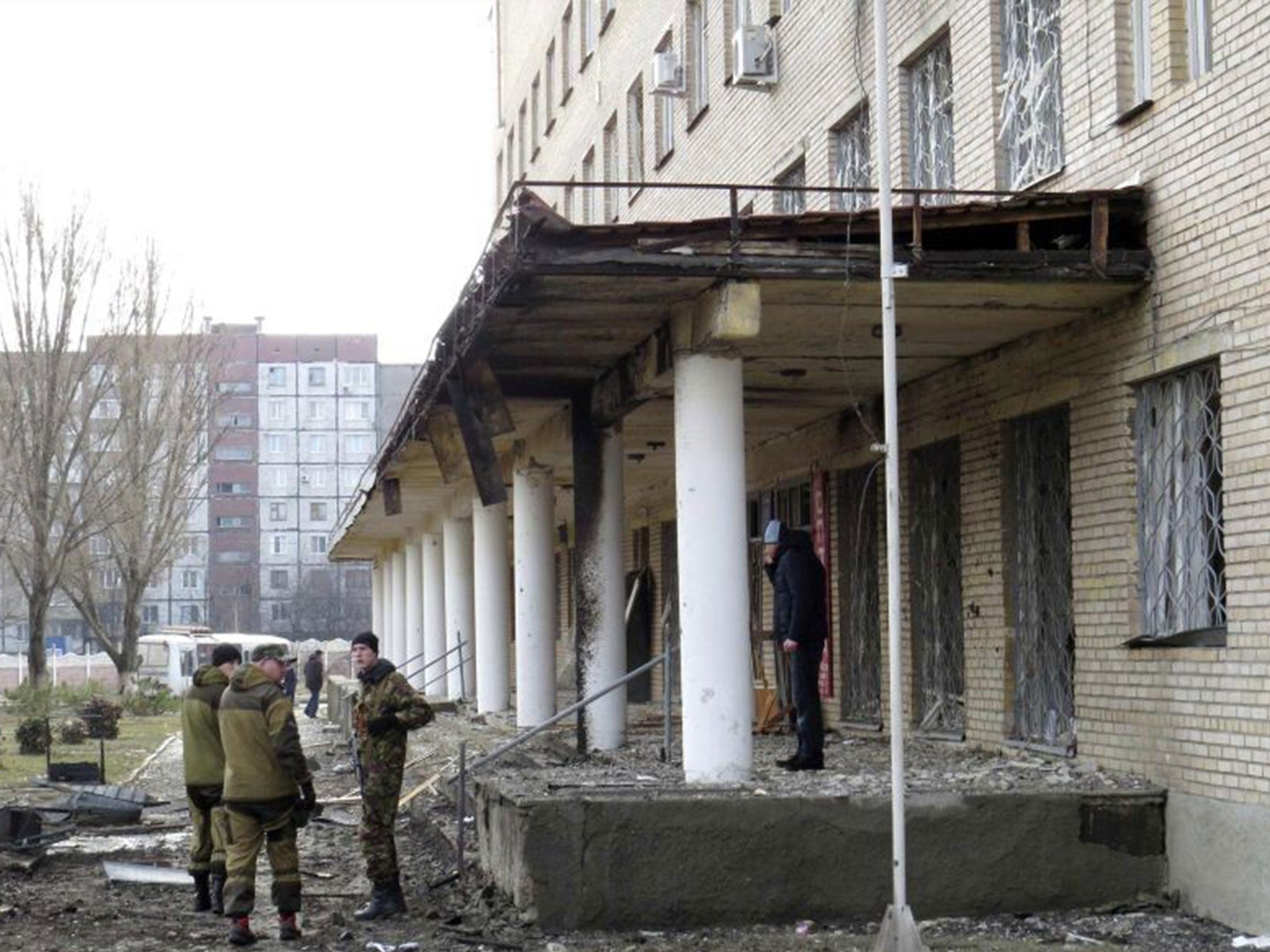 Five people were reportedly killed at a hospital in Donetsk