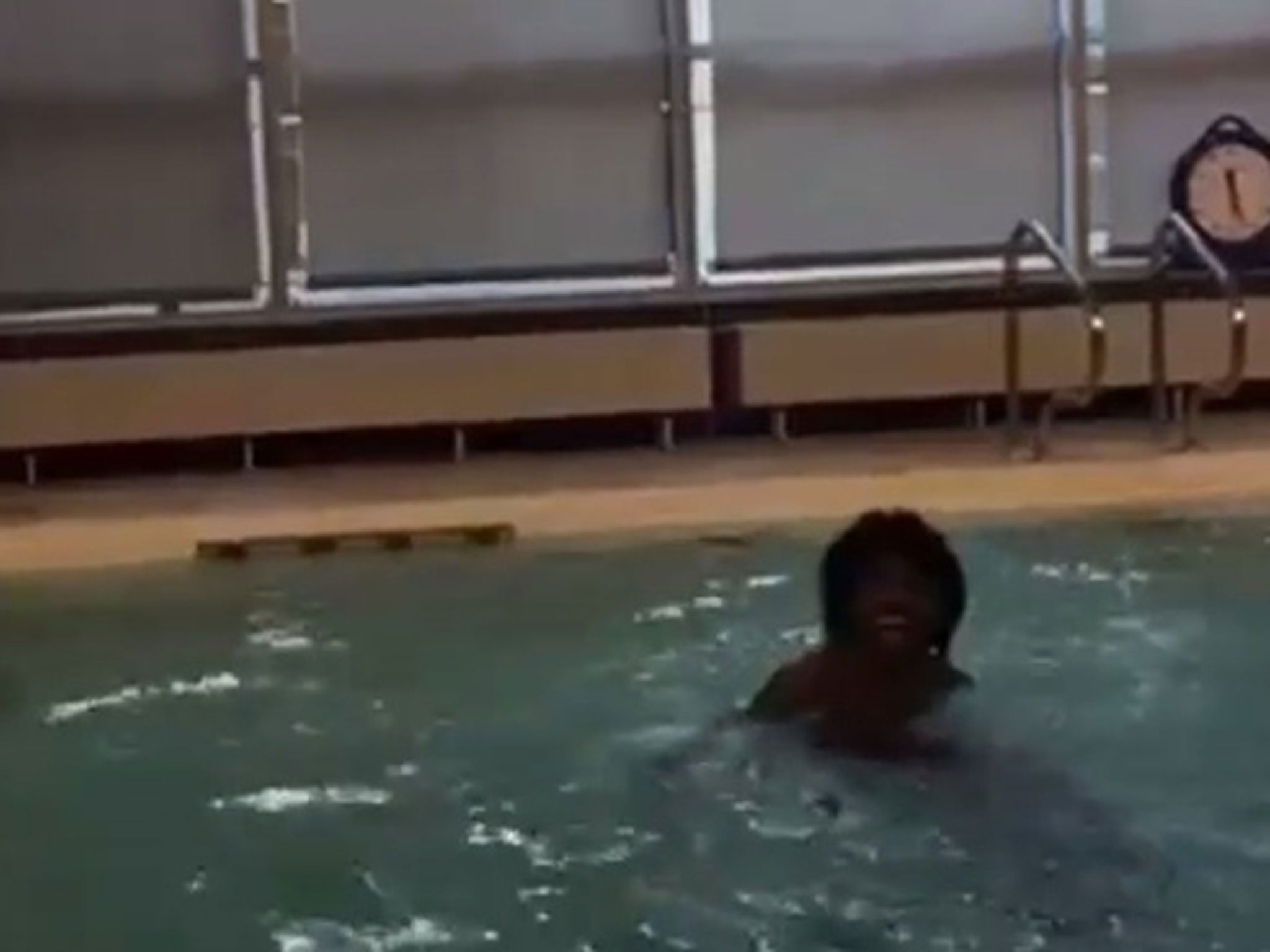 Willian is all smiles after his incredible swimming pool trick shot