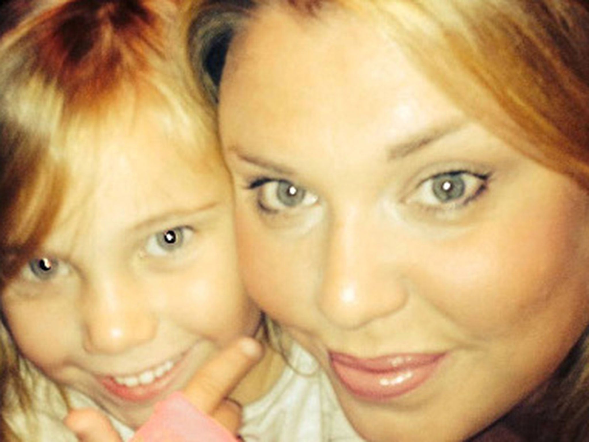 Five-year-old Sienna Adderley with her mum Katie