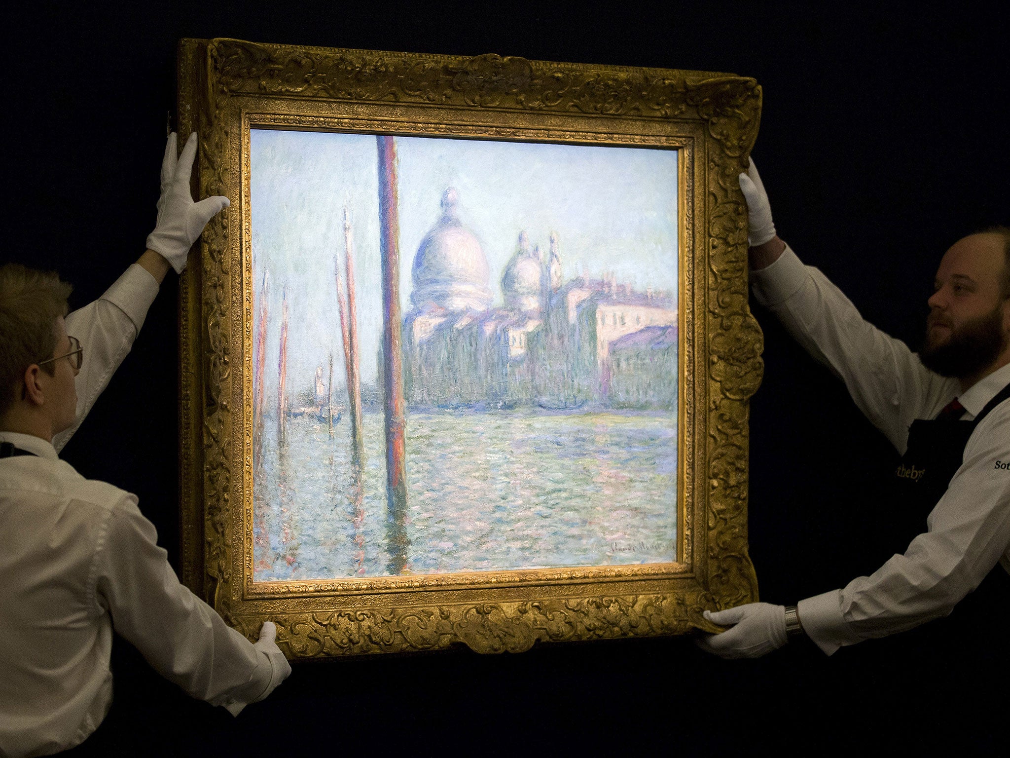 'Le Grand Canal' by Claude Monet is auctioned at Sotheby's in London