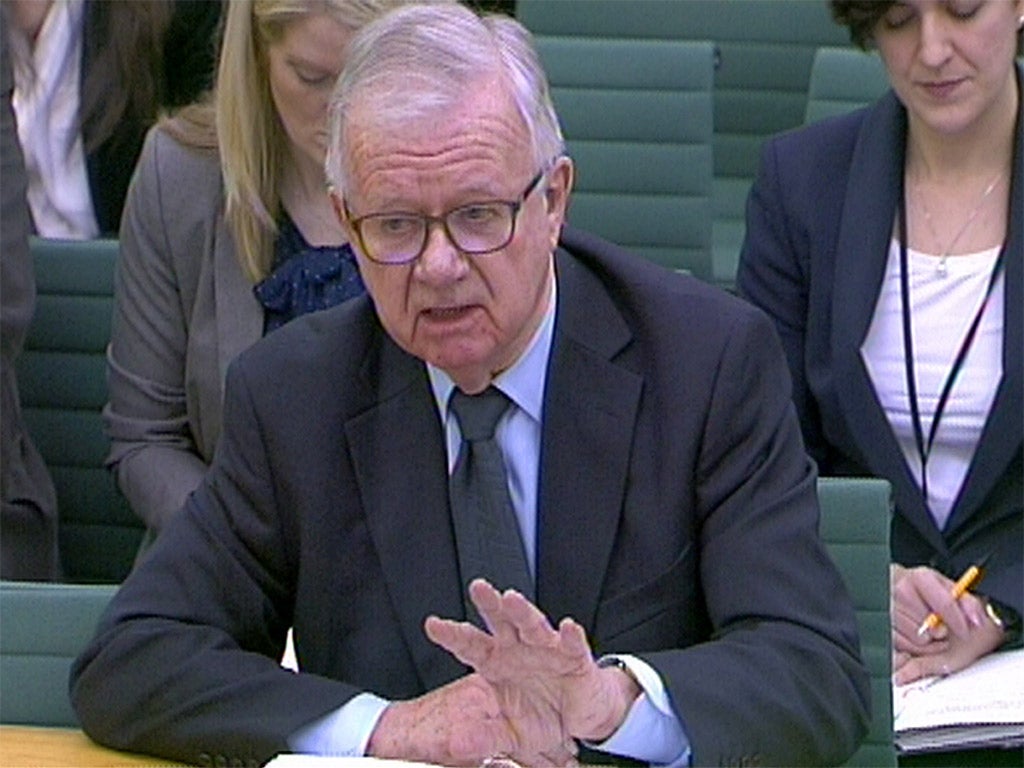 Sir John Chilcot gives evidence to the Foreign Affairs Select Committee