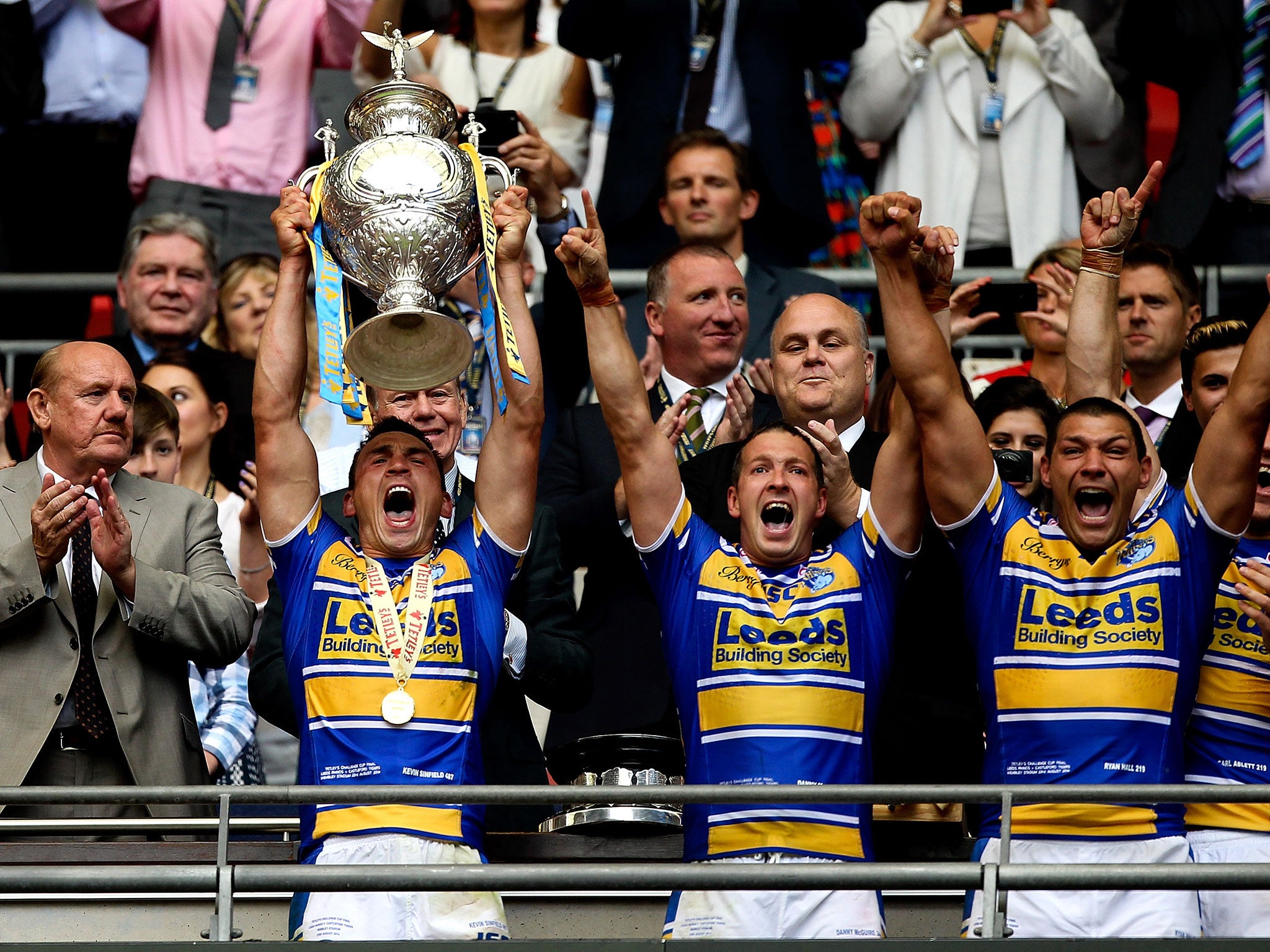 Sinfield lifted the Challenge Cup last season as Leeds Rhinos won the final for the first time in 15 years