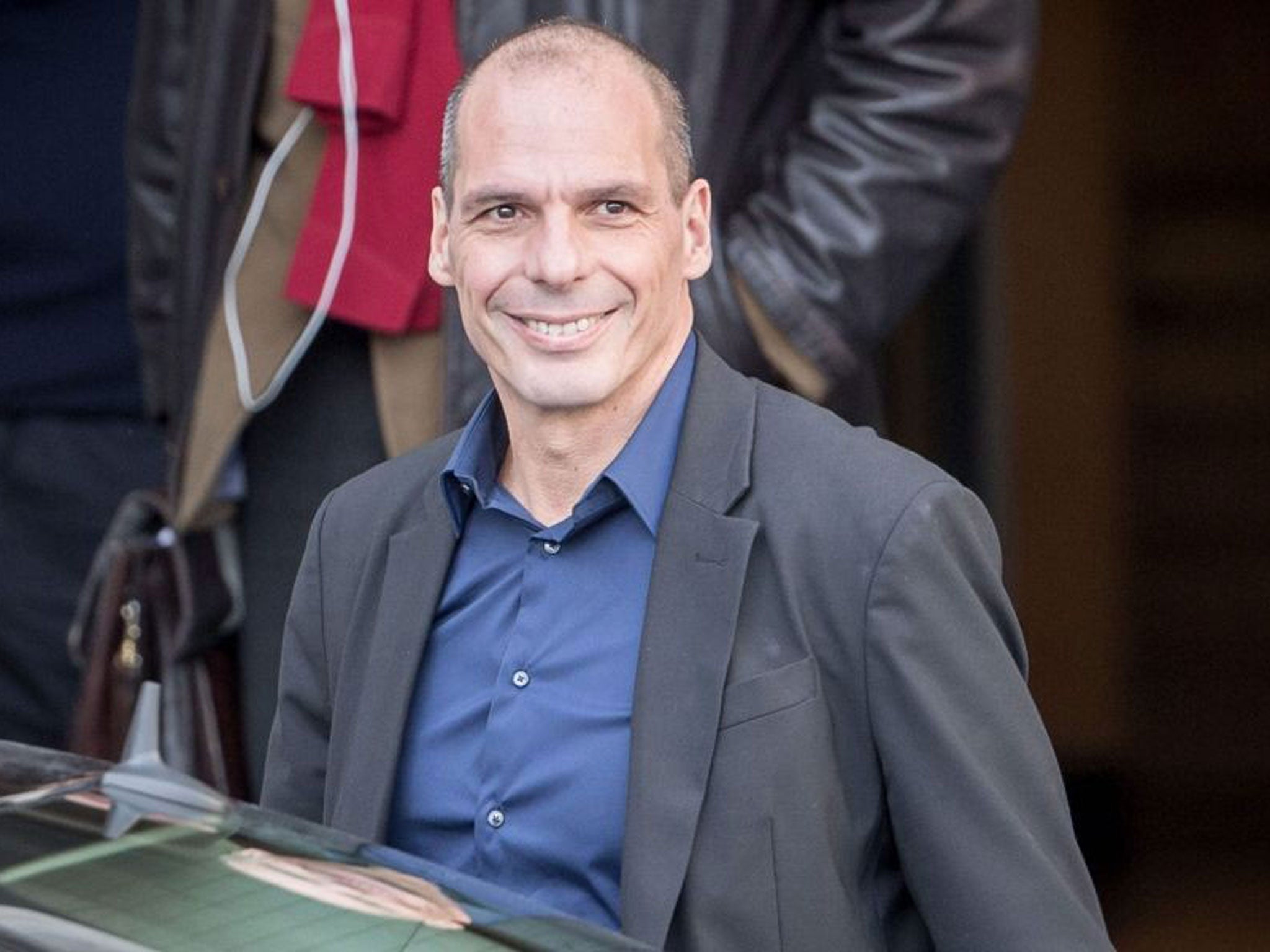 Greek Finance Minister Yanis Varoufakis arrives at the German Finance Ministry to take part in bilateral talks with his German counterpart Schaeuble in Berlin, Germany, on 5 February, 2015
