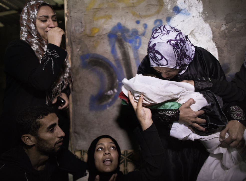 Despair beckons: a baby's funeral after the Gaza attacks last summer