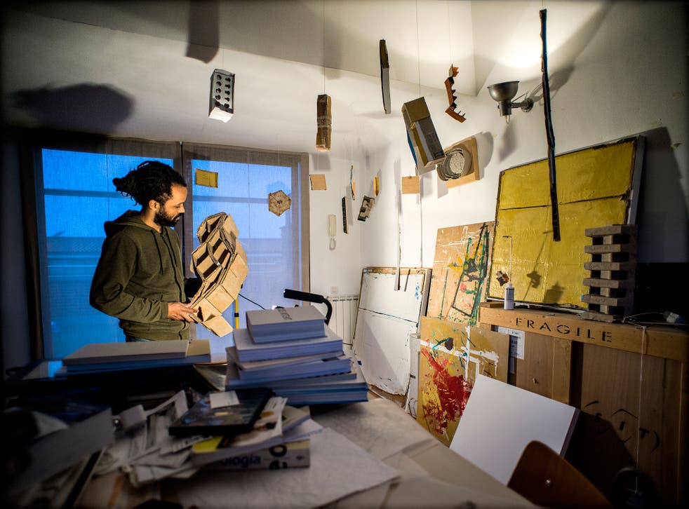 Hanging around: Carlos Bunga in his Barcelona studio